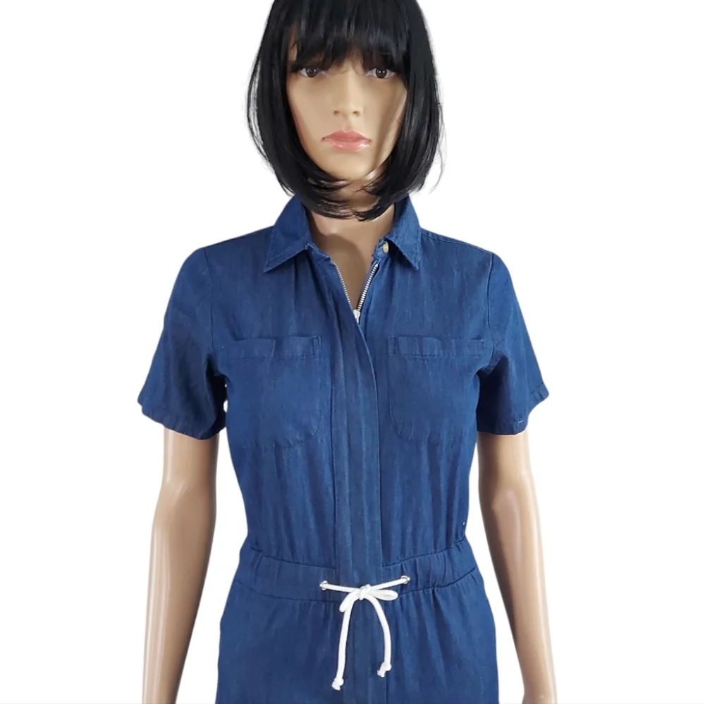 On S’en Fout des Garçons Blue Cotton Jumpsuit – Size 12 - Picture 4 of 16
